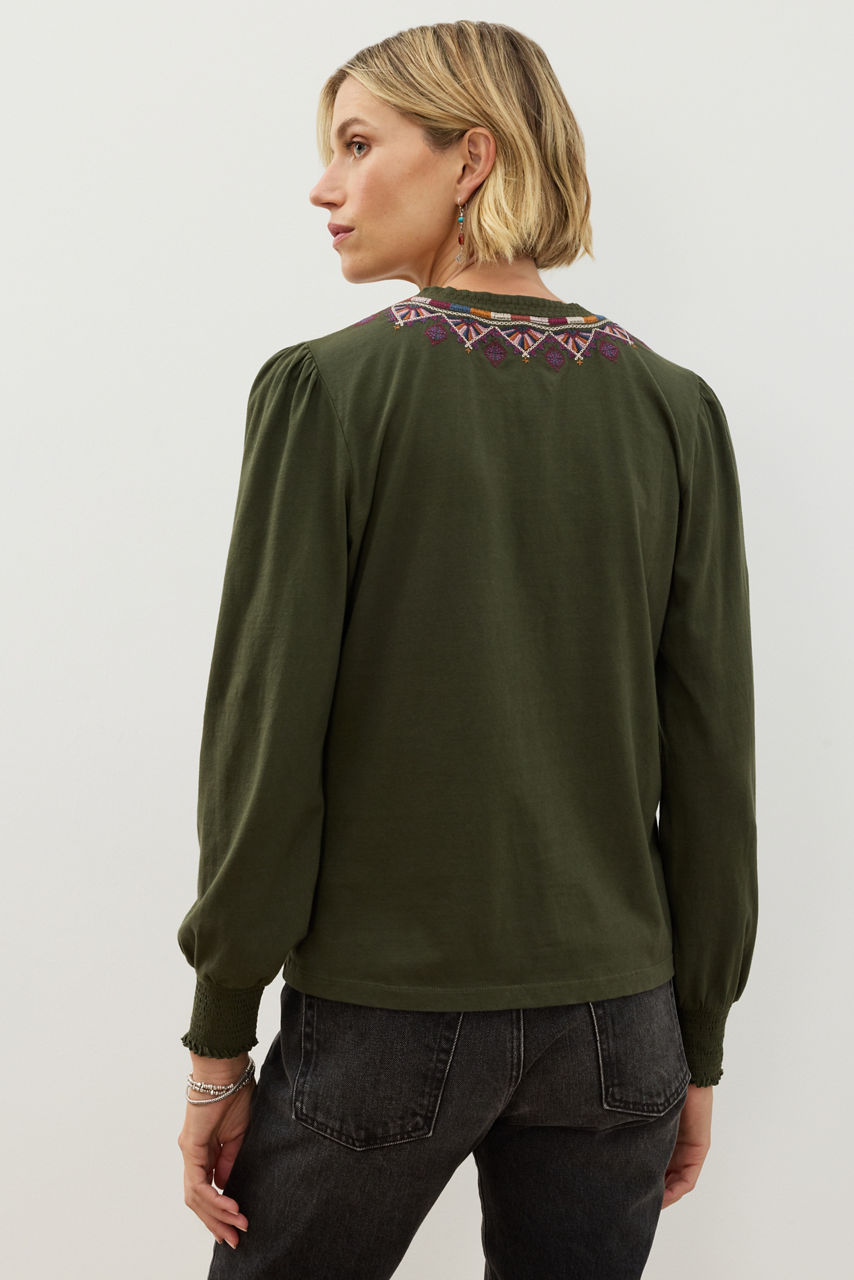 HENLEY BISHOP SLEEVE TEE, , large image 3