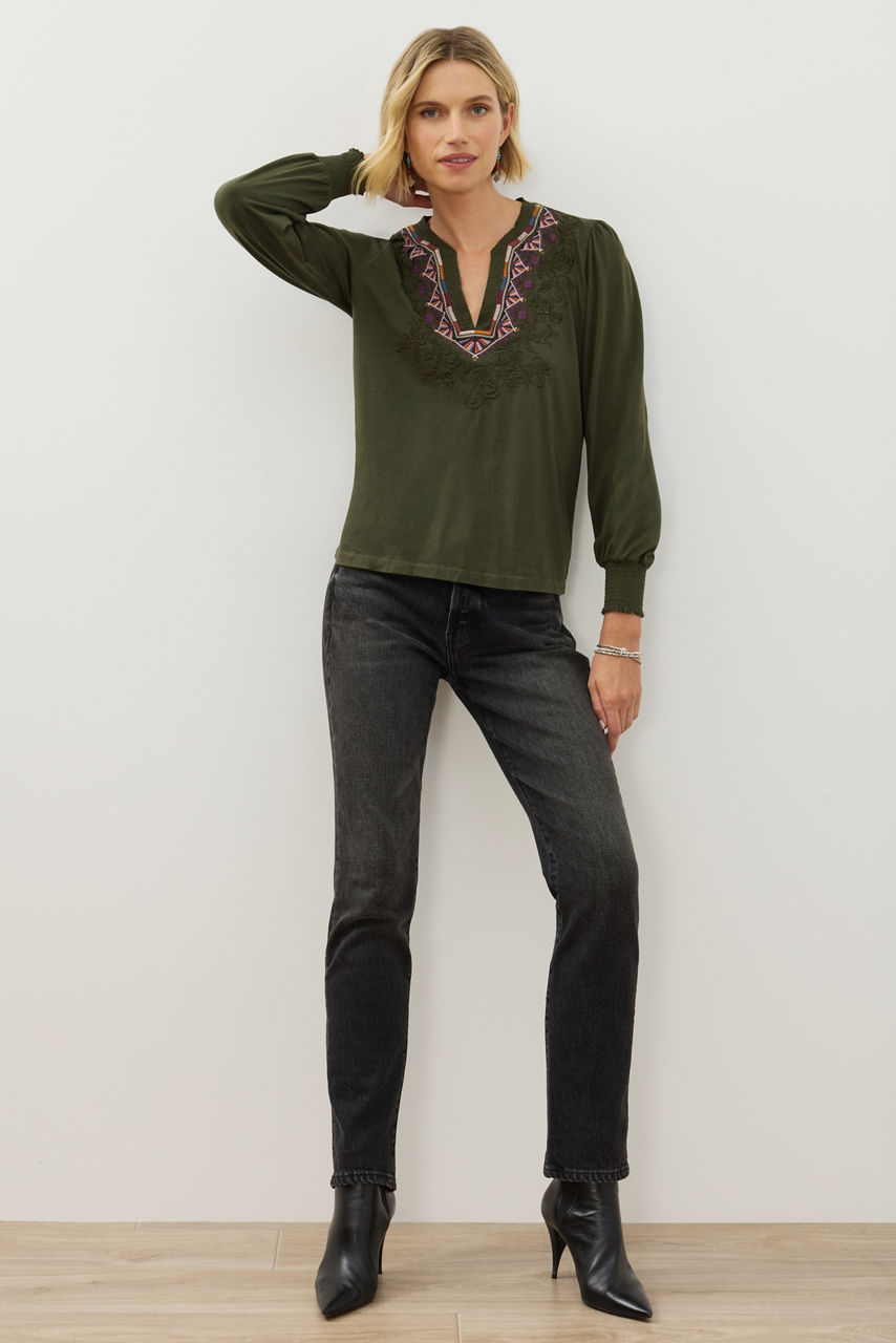 HENLEY BISHOP SLEEVE TEE, , large image 4