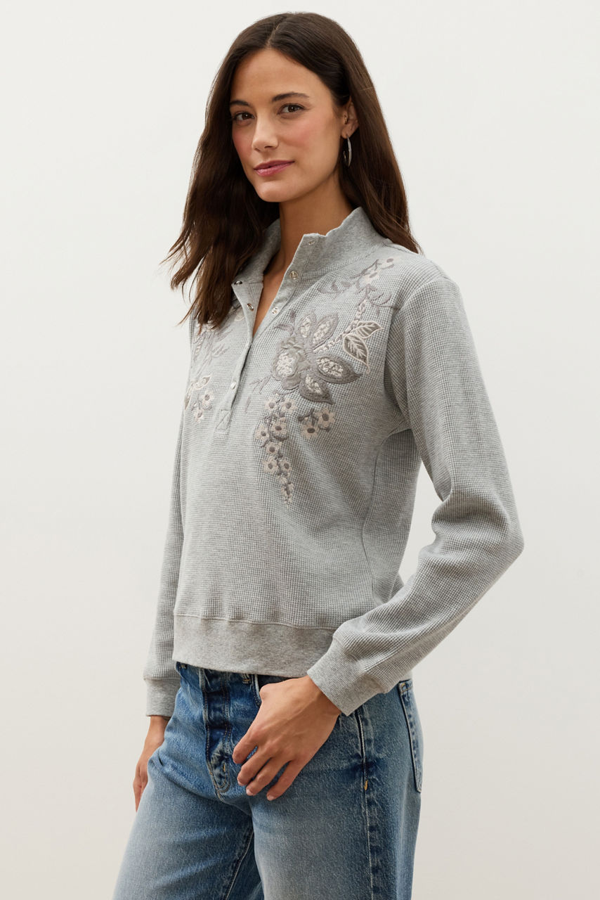 THERMAL HENLEY T-SHIRT, , large image 2