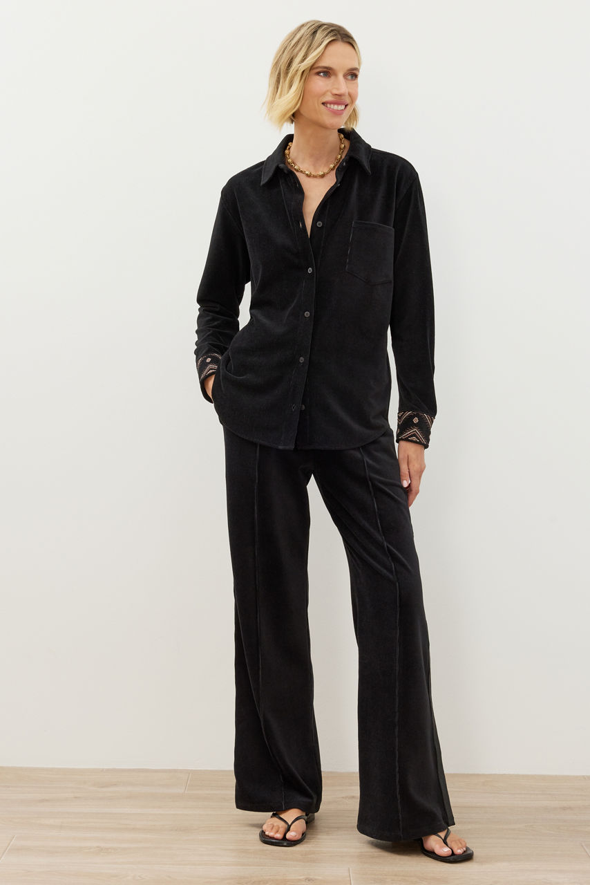 SIDE STRIPE OVERSIZED BUTTON DOWN, , large image 2