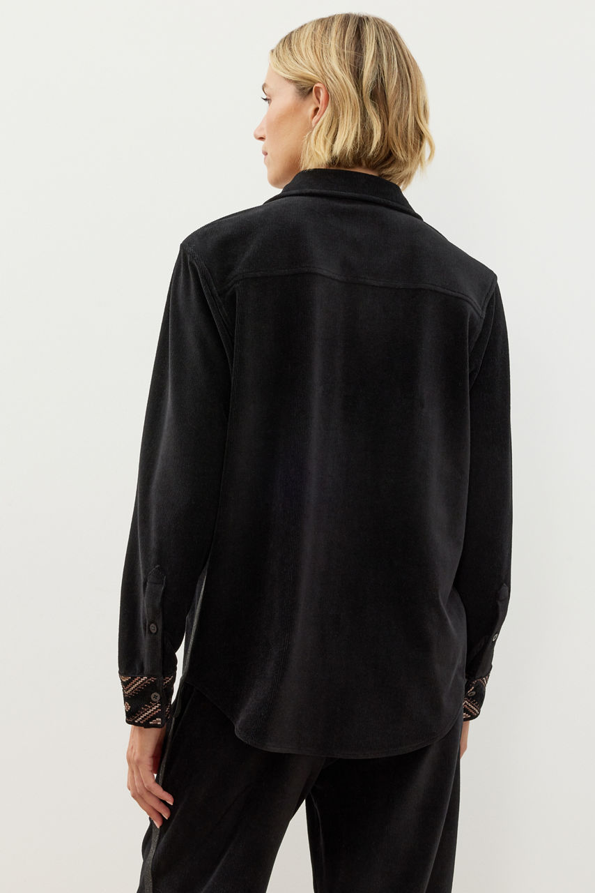 SIDE STRIPE OVERSIZED BUTTON DOWN, , large image 4