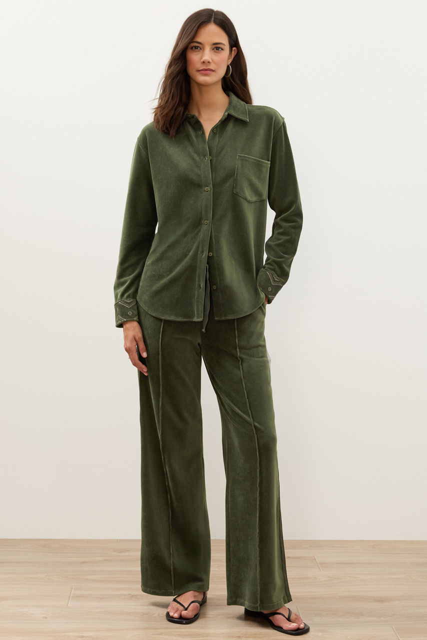 SIDE STRIPE OVERSIZED BUTTON DOWN, , large image 2