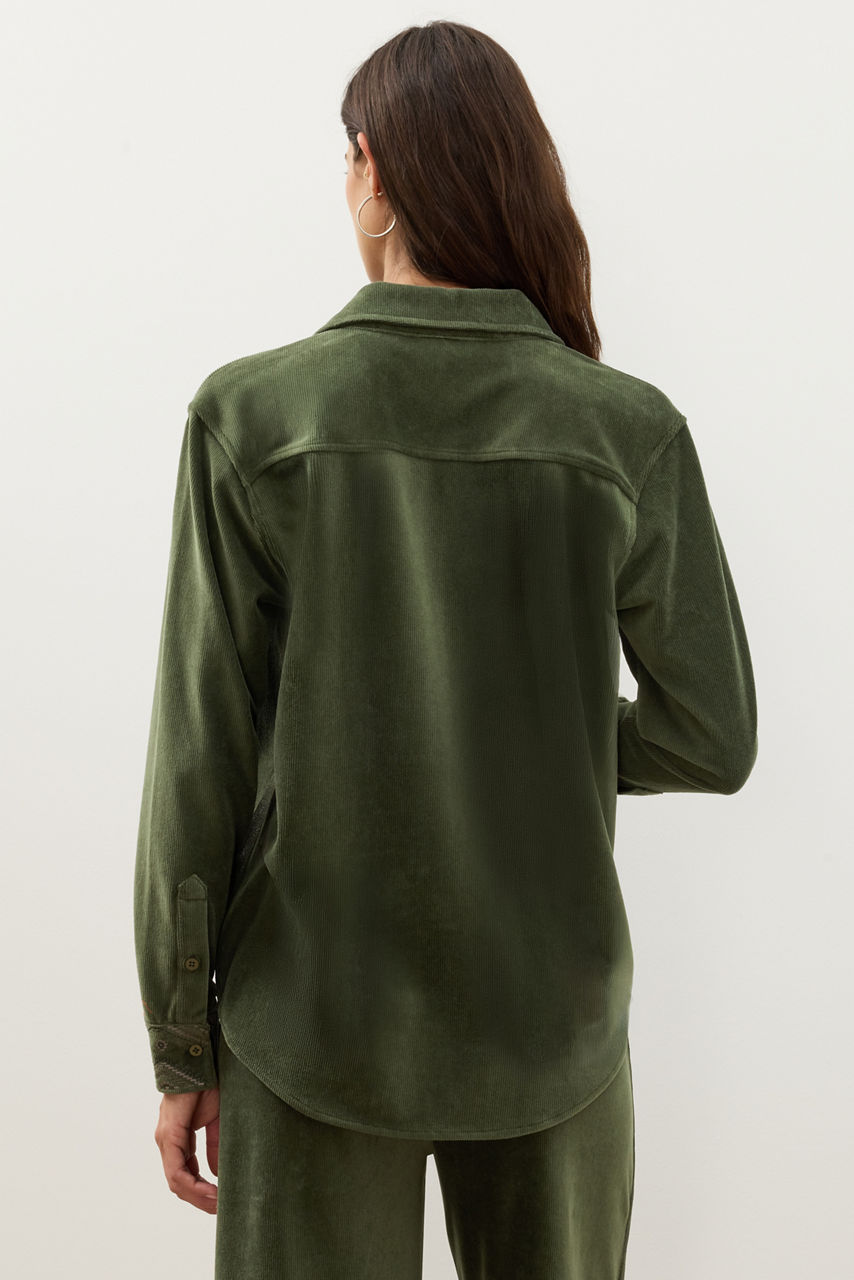 SIDE STRIPE OVERSIZED BUTTON DOWN, , large image 4