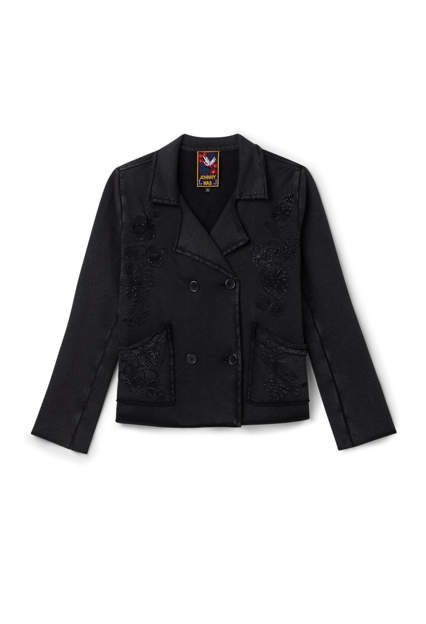 SEAMED FRENCH TERRY JACKET, , large image 4