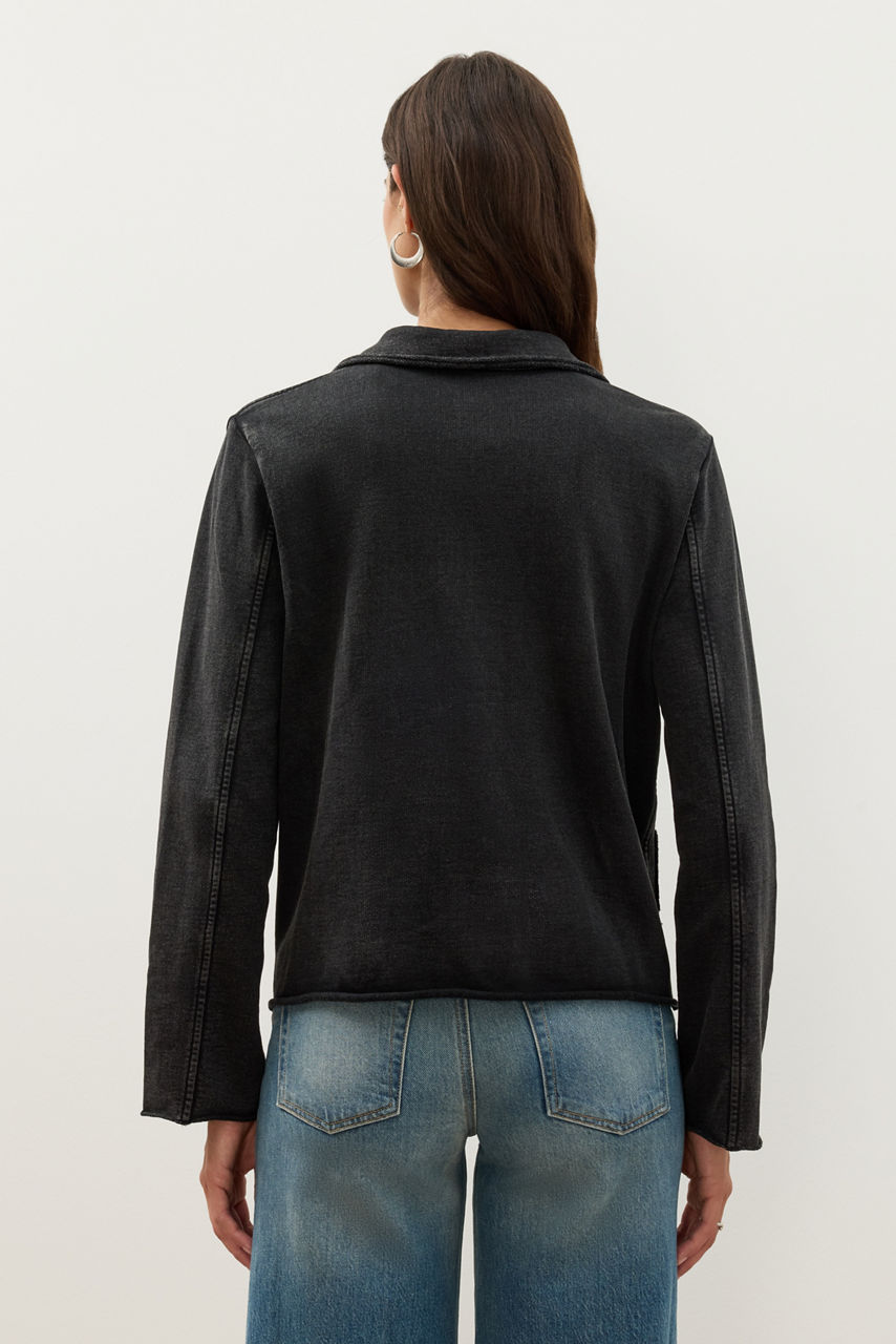 SEAMED FRENCH TERRY JACKET, , large image 5