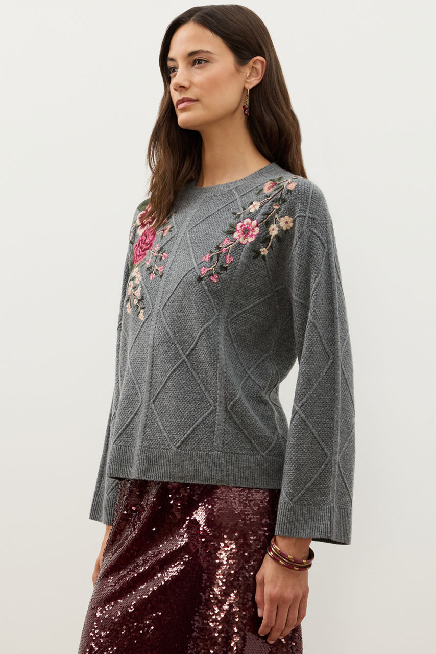 CABLE KNIT SWEATER, , large image 2