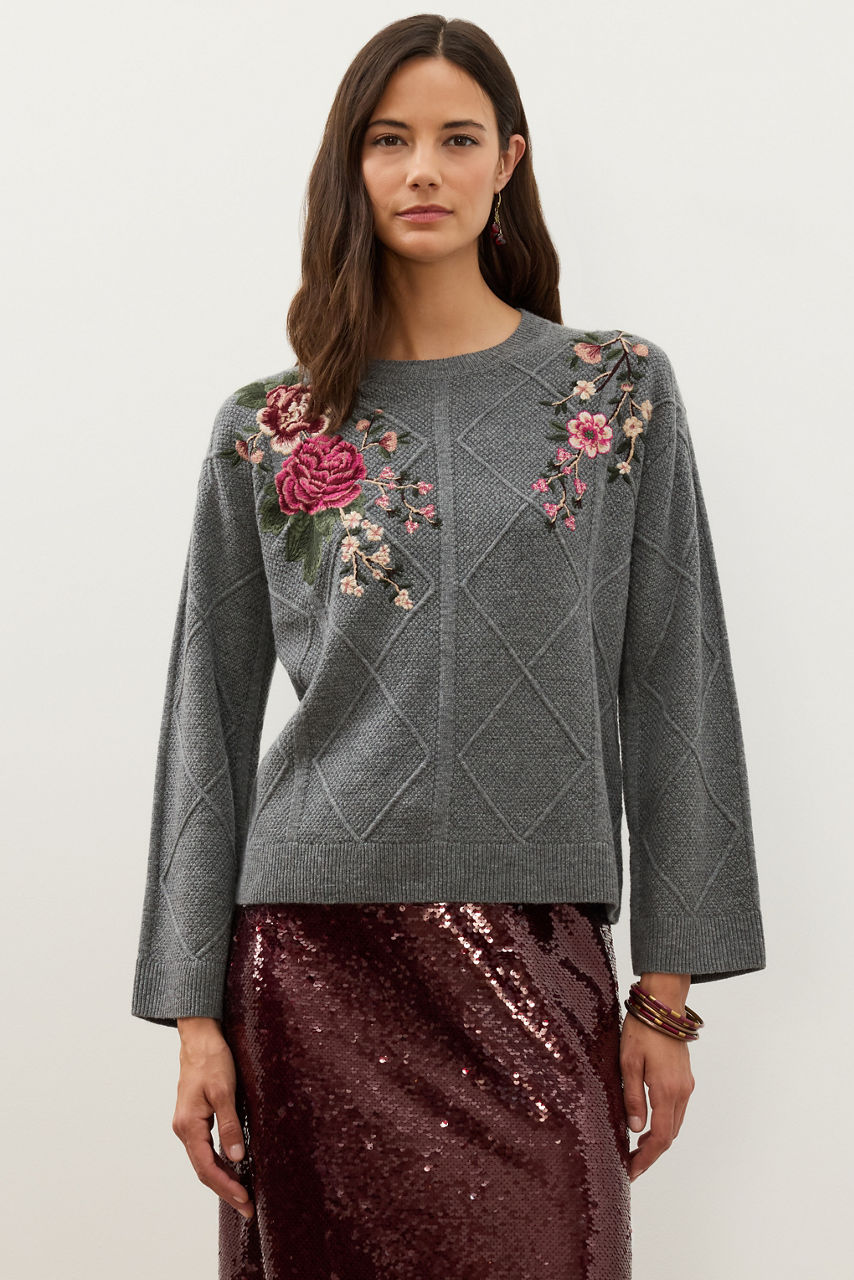 CABLE KNIT SWEATER, , large image 3