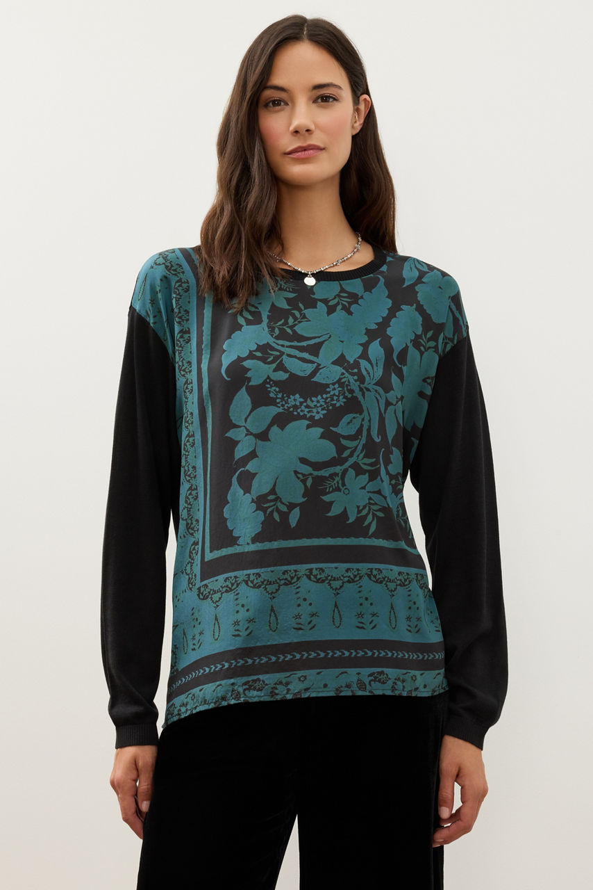 THE PRINTED DROP SHOULDER PULLOVER, , large image 1