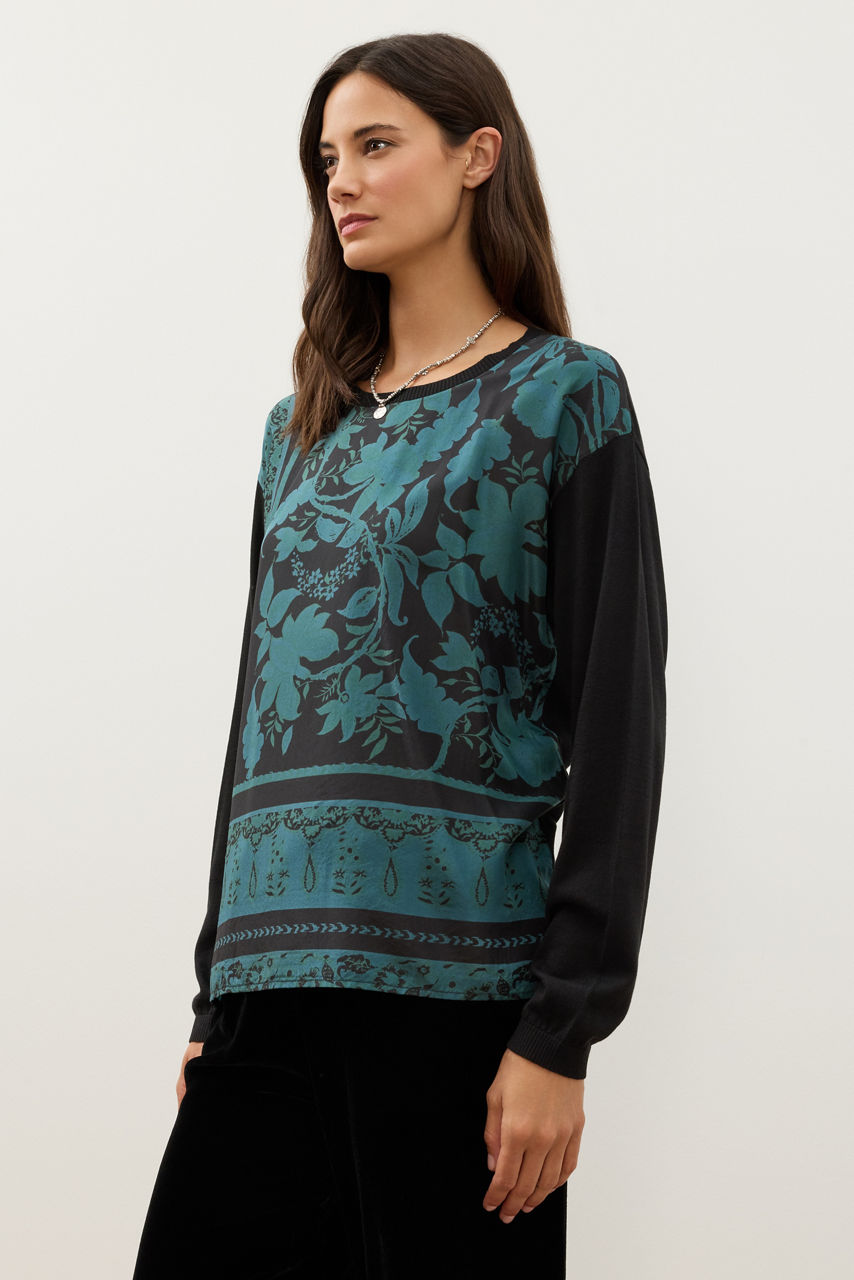 THE PRINTED DROP SHOULDER PULLOVER, , large image 3