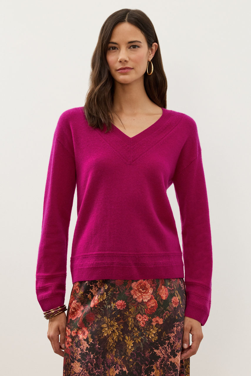 CASHMERE V-NECK SWEATER, , large image 2