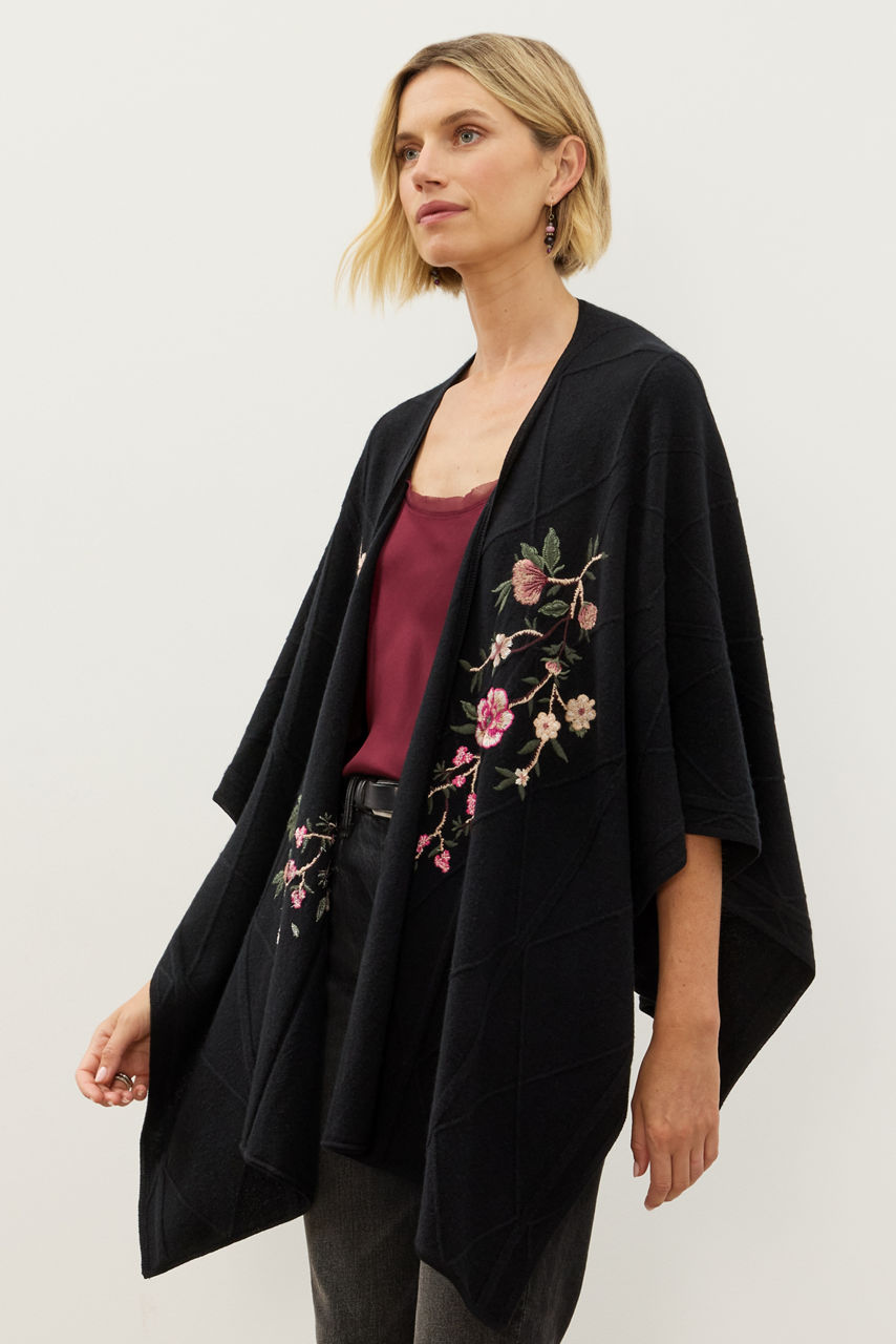 CABLE KNIT CAPE, , large image 2