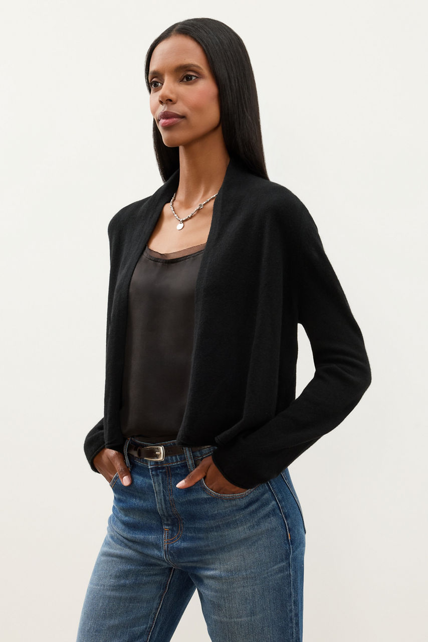 SOLID CROPPED BOLERO, , large image 3