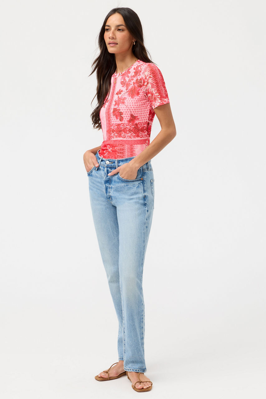 ELEANOR SHORT SLEEVE MESH TEE, , large image 3