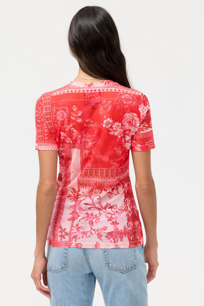 ELEANOR SHORT SLEEVE MESH TEE, , large image 4