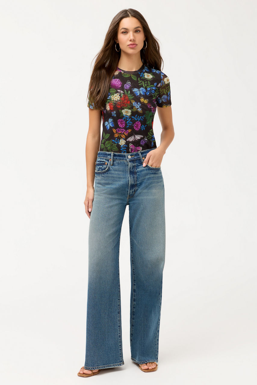 ELEANOR SHORT SLEEVE MESH TEE, , large image 3