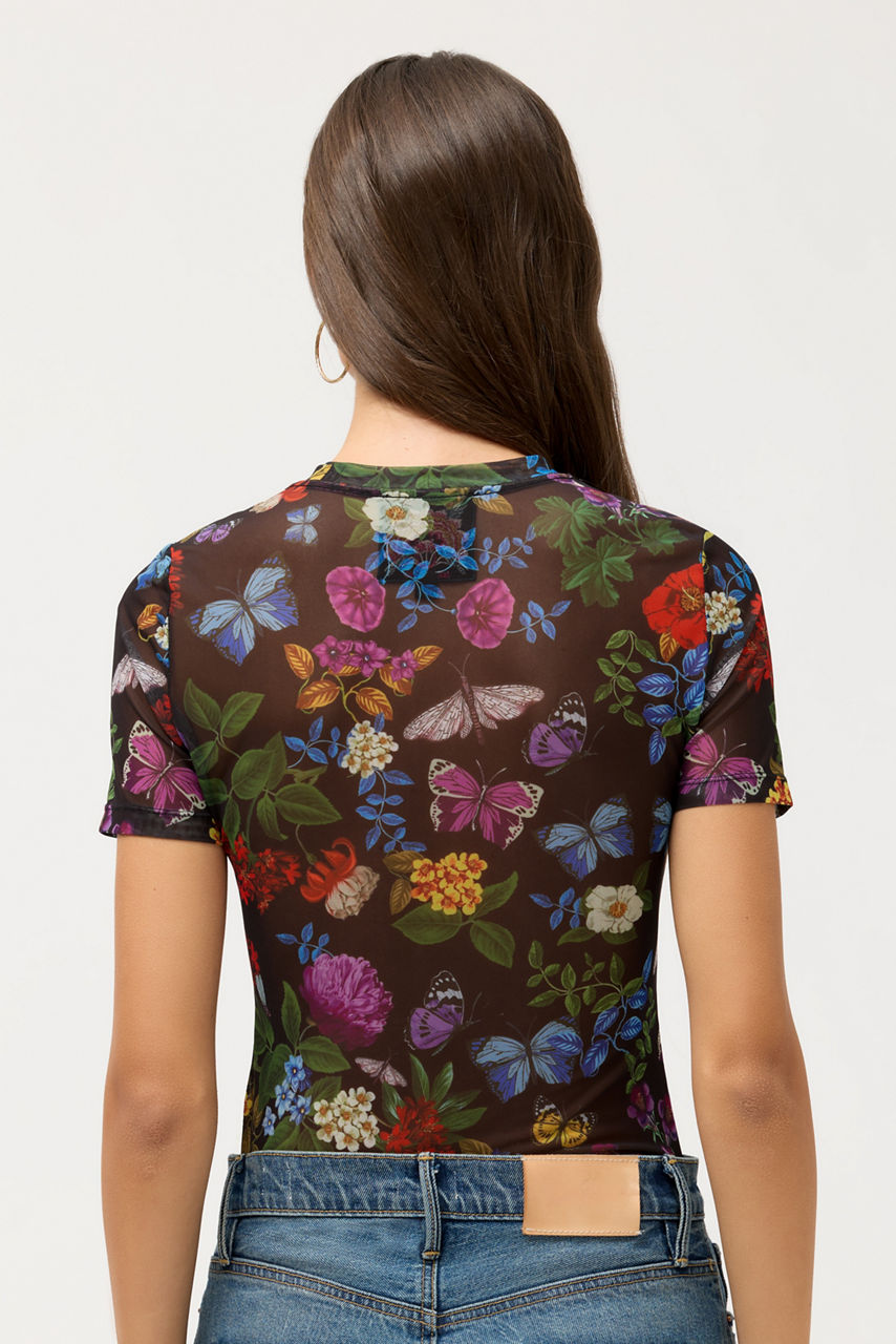 ELEANOR SHORT SLEEVE MESH TEE, , large image 4