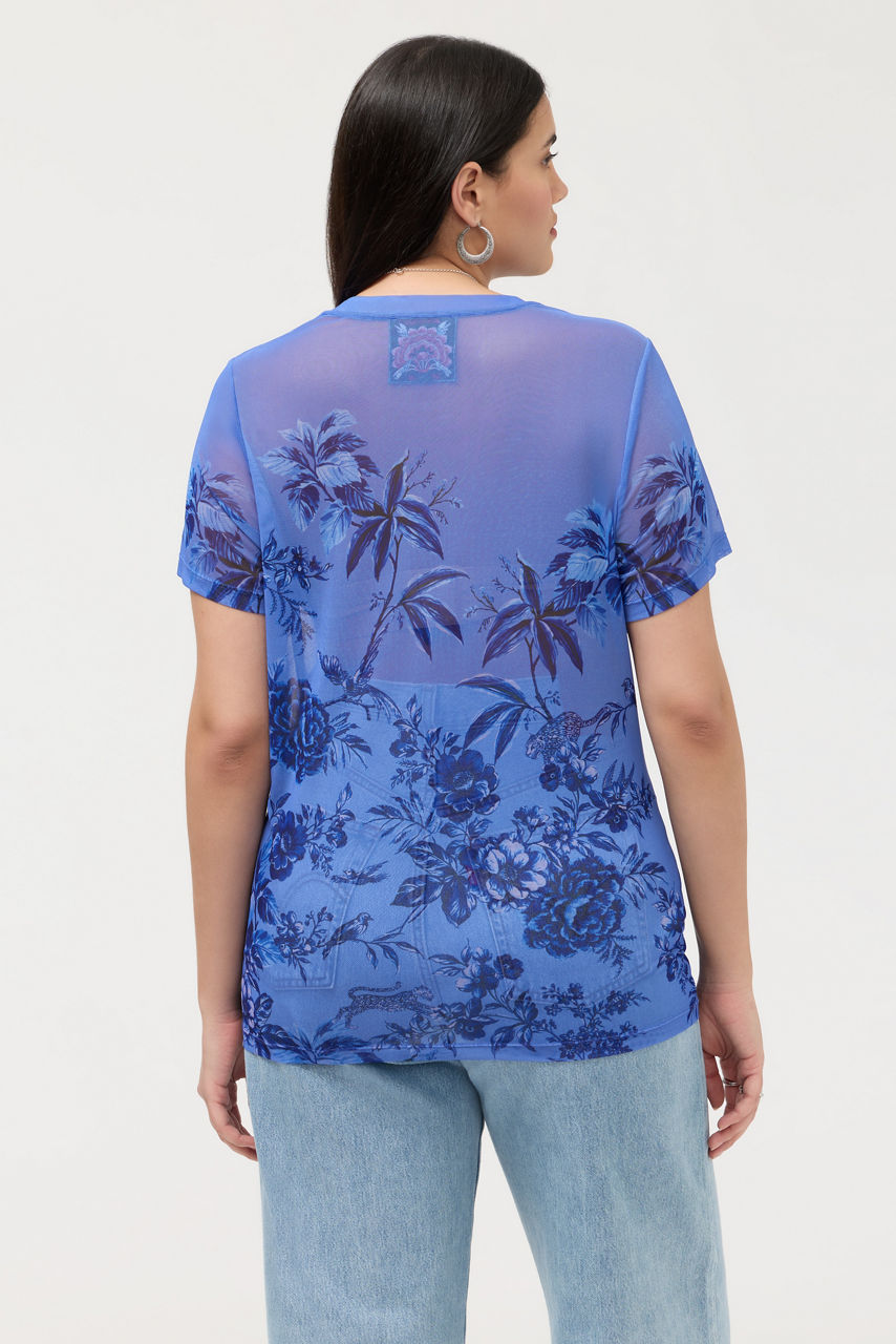 ELEANOR SHORT SLEEVE MESH TEE, , large image 3
