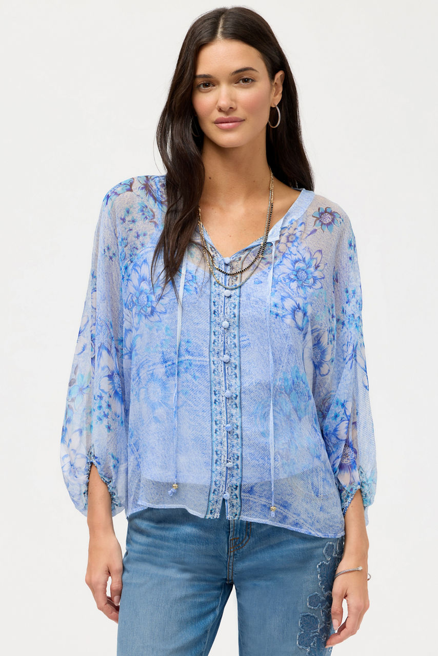 HARLYN BUTTON DOWN BLOUSE, , large image 1