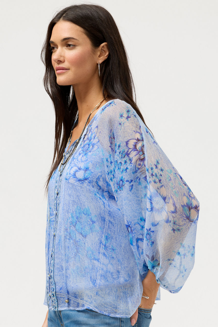 HARLYN BUTTON DOWN BLOUSE, , large image 2