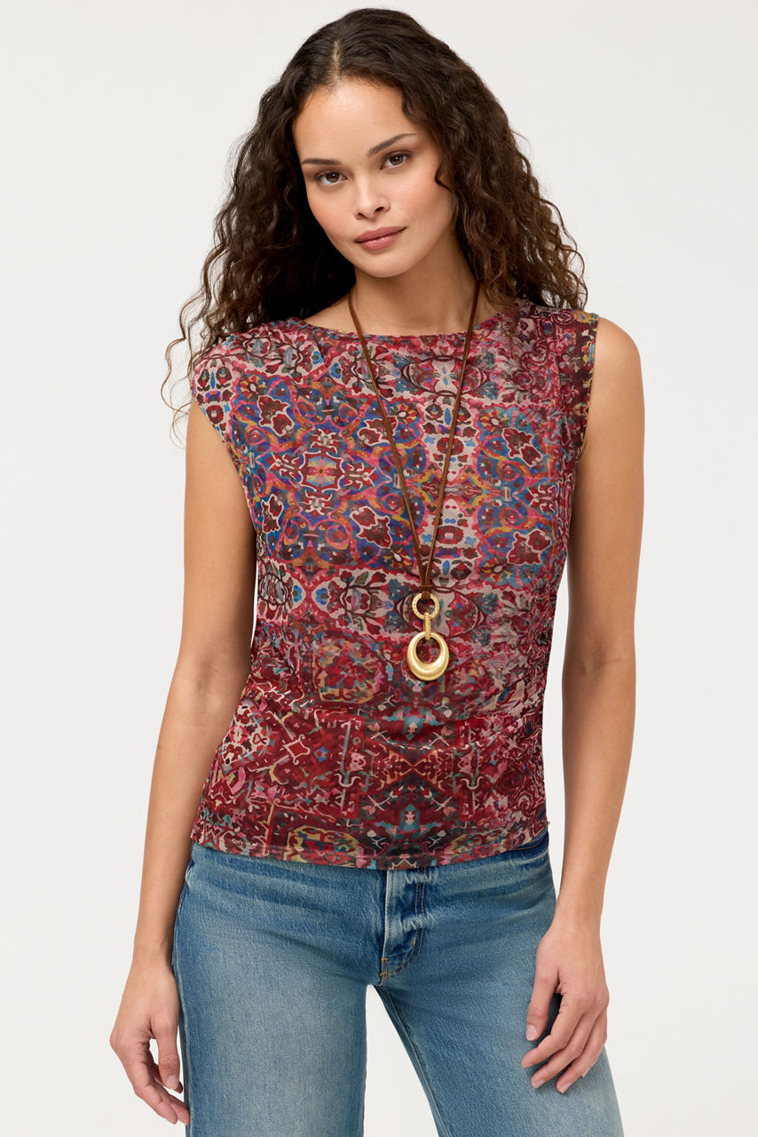 ELIZETH MESH TEE, , large image 1