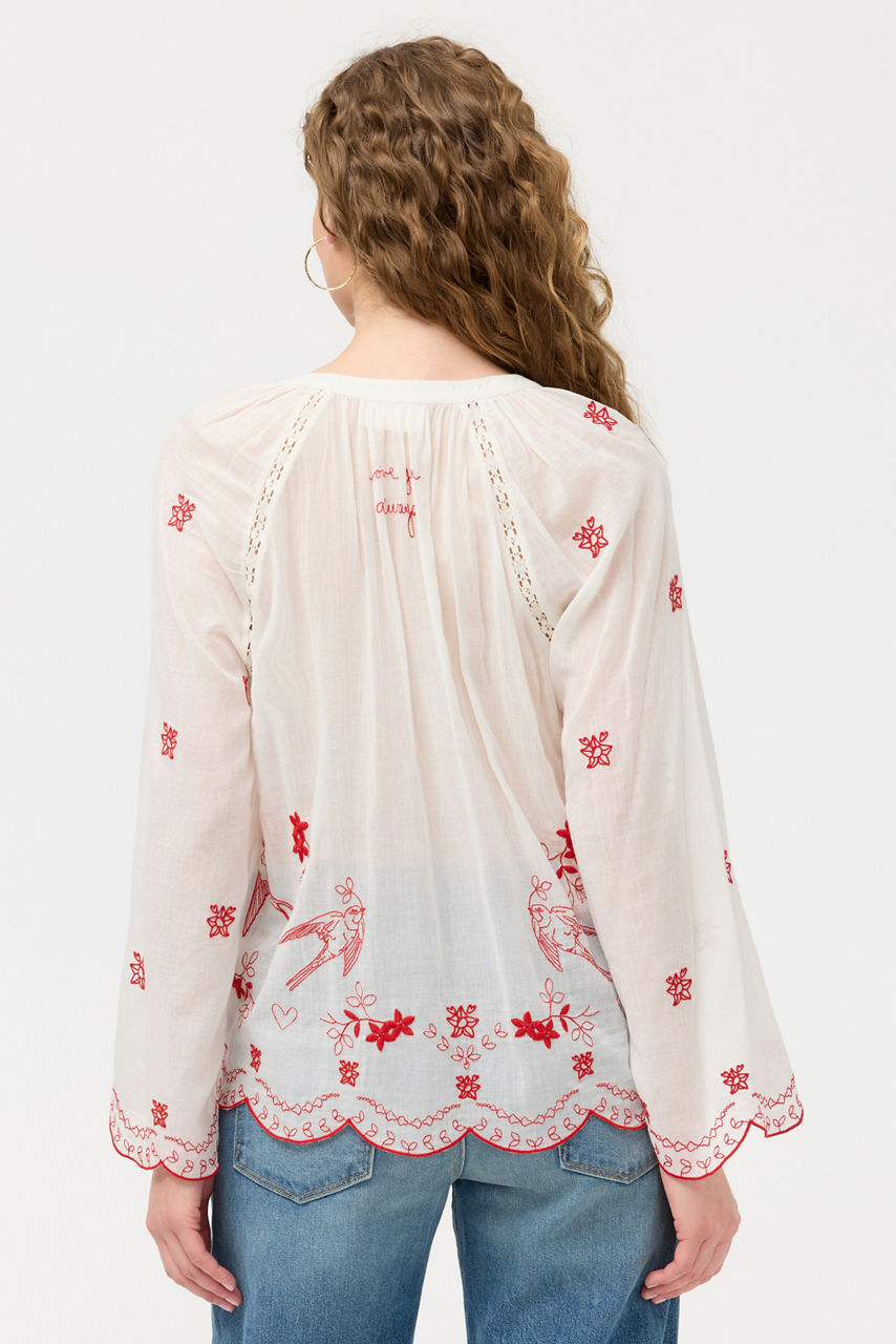 LANEY SCALLOP BLOUSE, , large image 4