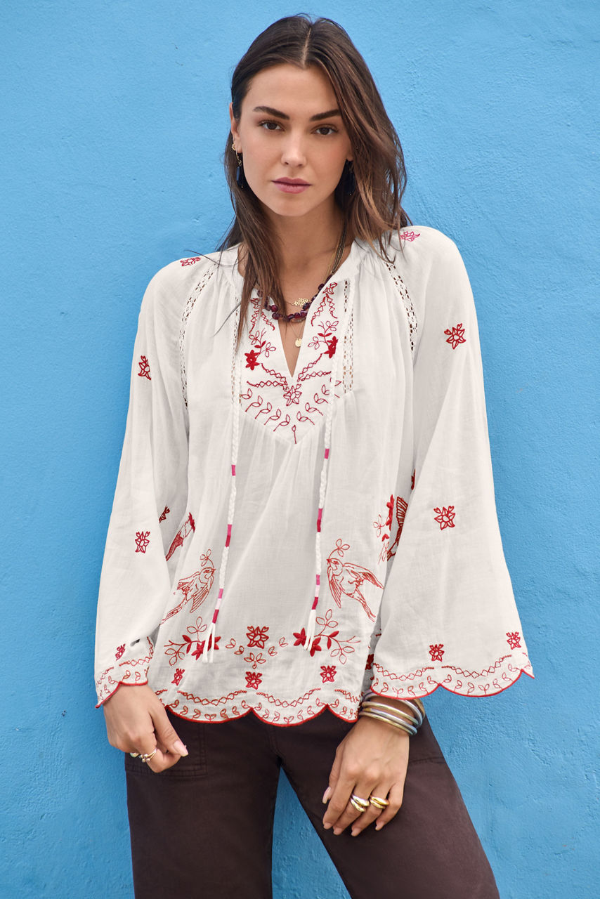 LANEY SCALLOP BLOUSE, , large image 5