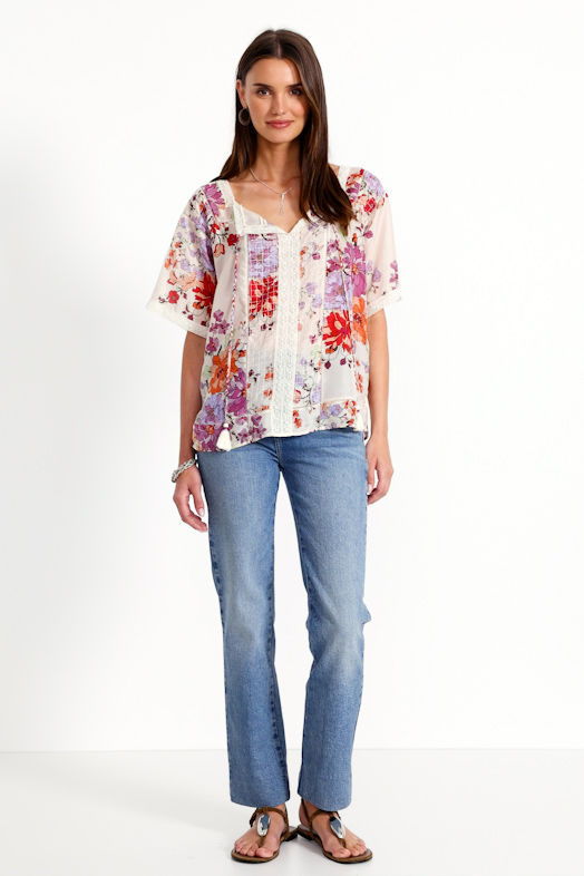 SONIA LACE BLOUSE, , large video