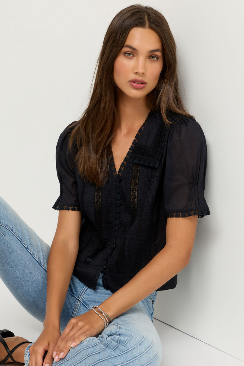 KAYTI PINTUCK BLOUSE, , large image 1