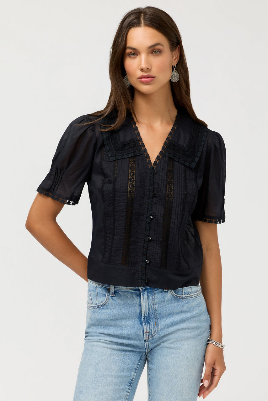 KAYTI PINTUCK BLOUSE, , large image 2