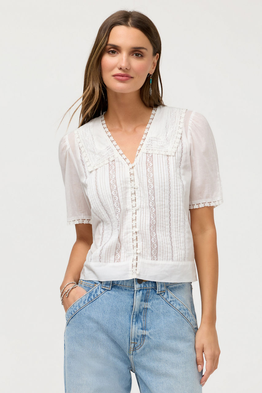 KAYTI PINTUCK BLOUSE, , large image 1