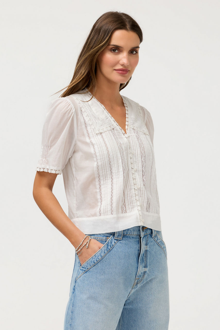 KAYTI PINTUCK BLOUSE, , large image 2