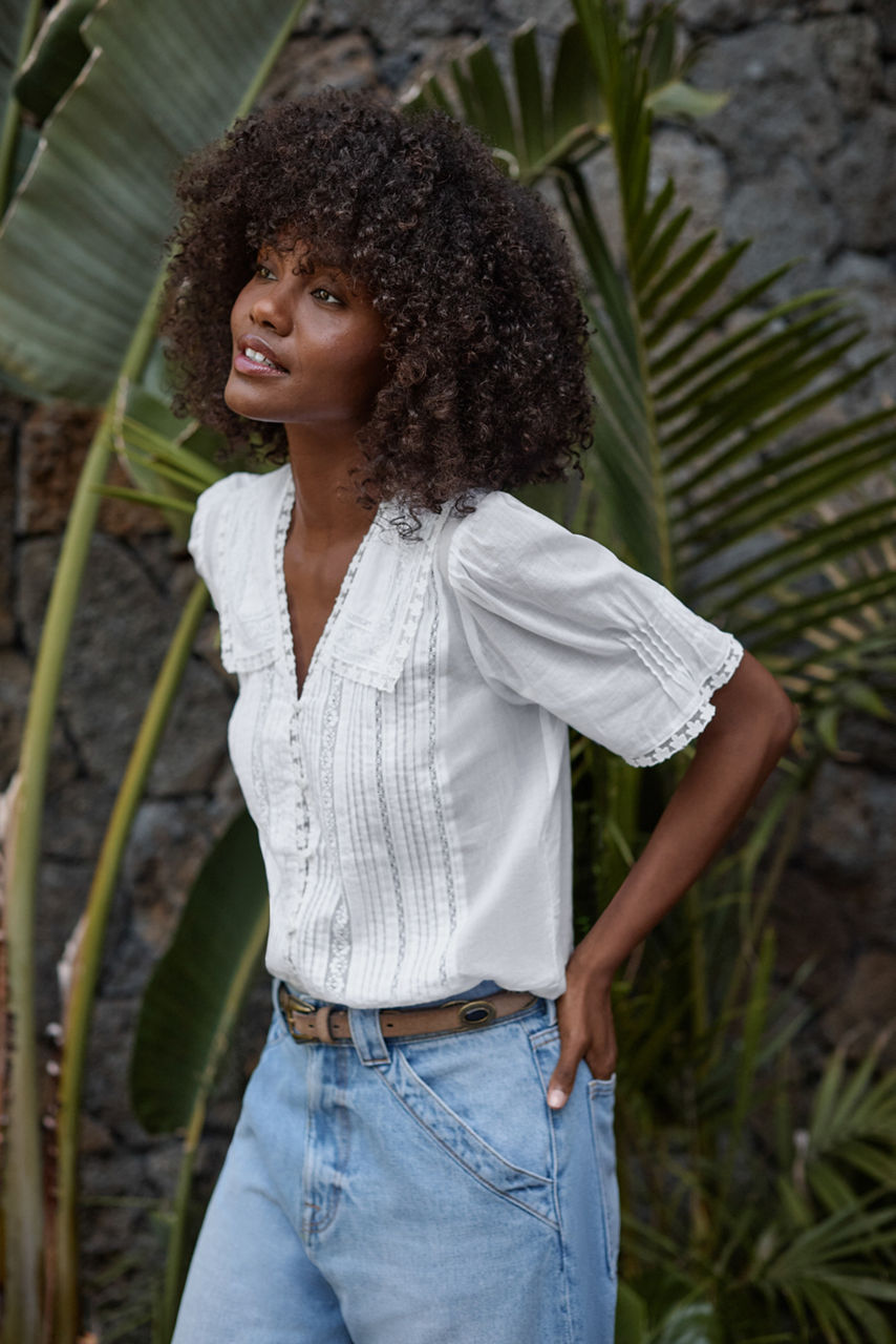 KAYTI PINTUCK BLOUSE, , large image 6