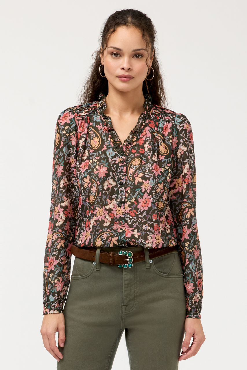 HANNETH PINTUCK BLOUSE, , large image 1