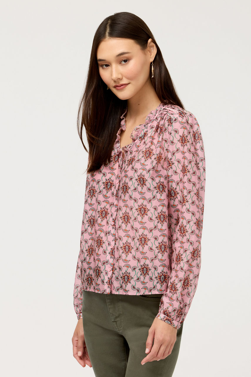 HANNETH PINTUCK BLOUSE, , large image 3