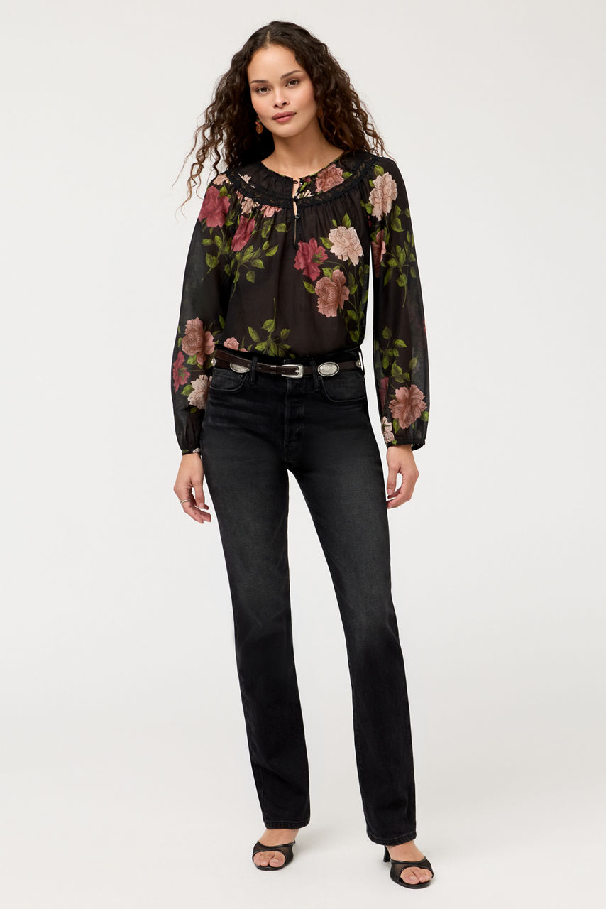 BOWDIE PEASANT BLOUSE, , large image 2