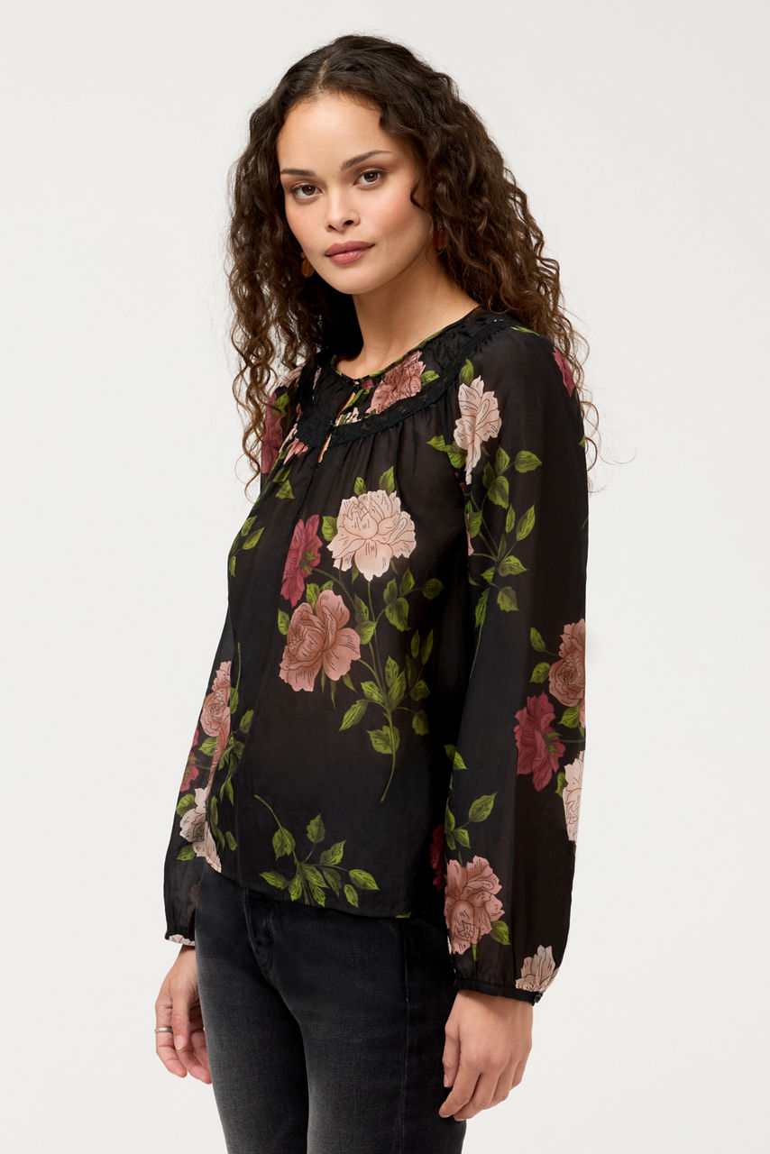 BOWDIE PEASANT BLOUSE, , large image 3
