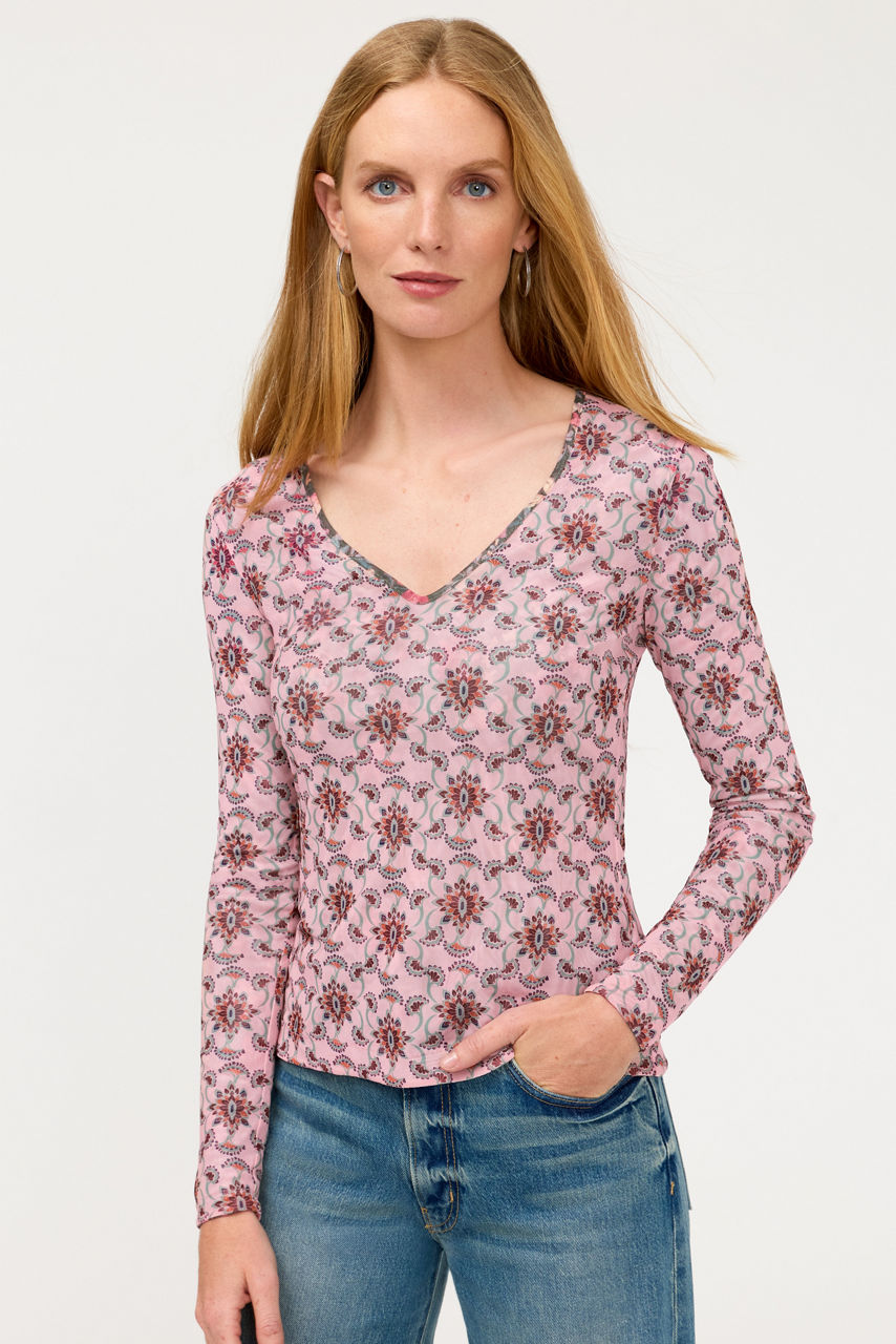 LINDEY LONG SLEEVE TEE, , large image 1