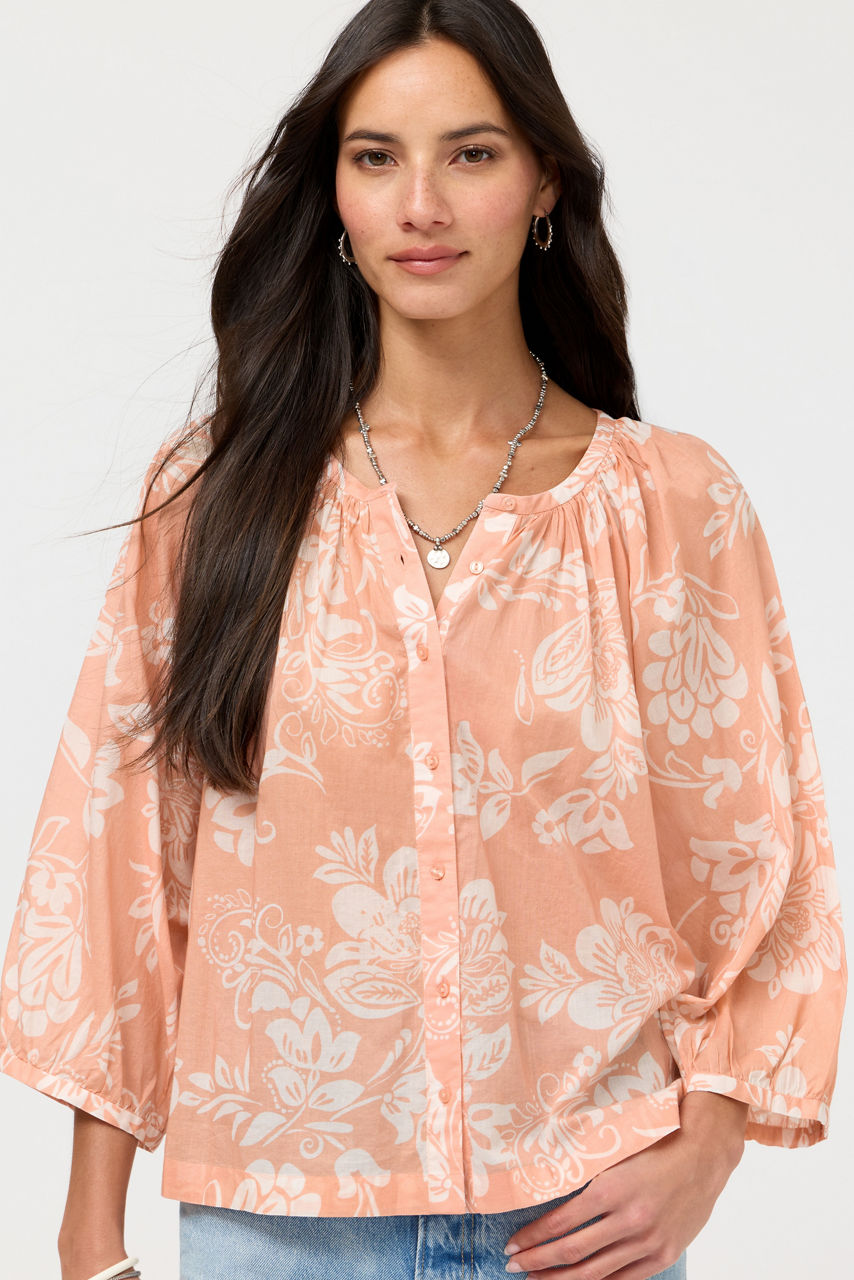 MICHAELLA PEASANT BLOUSE, , large image 3