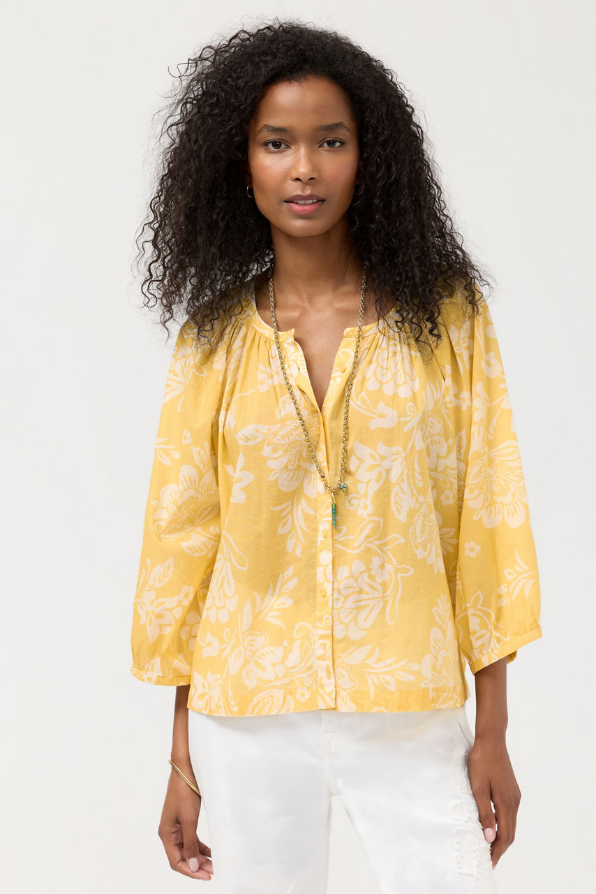 MICHAELLA PEASANT BLOUSE, , large image 2