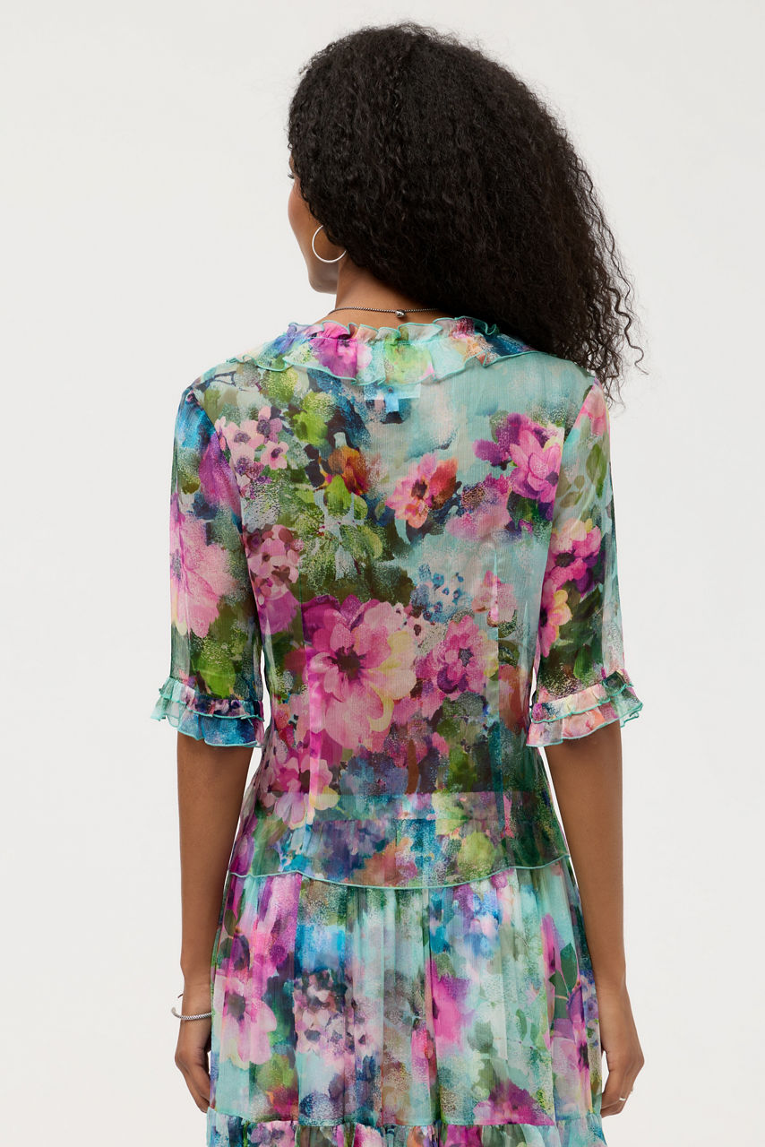 LORELEI RUFFLE BUTTON UP SHIRT, , large image 4