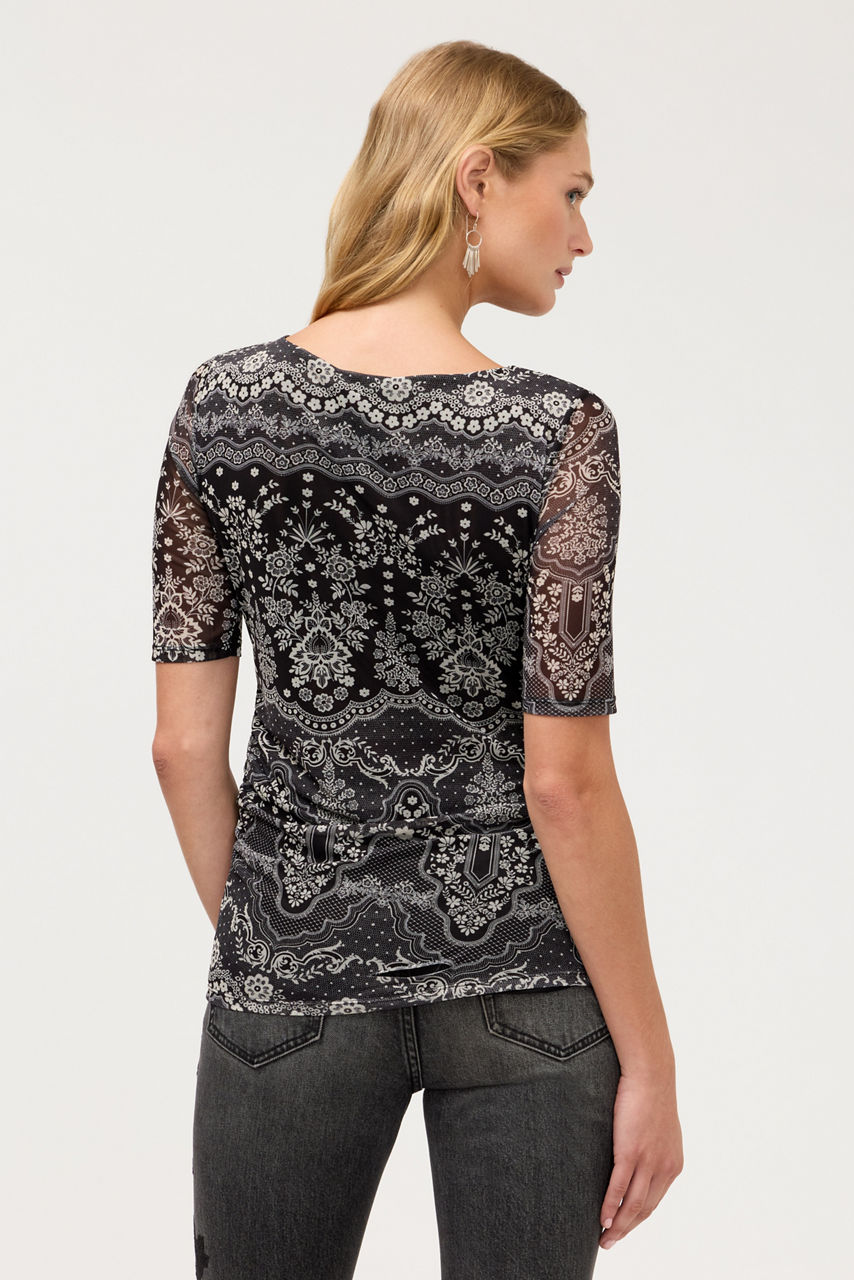 ELIZABETTA MESH TEE, , large image 4