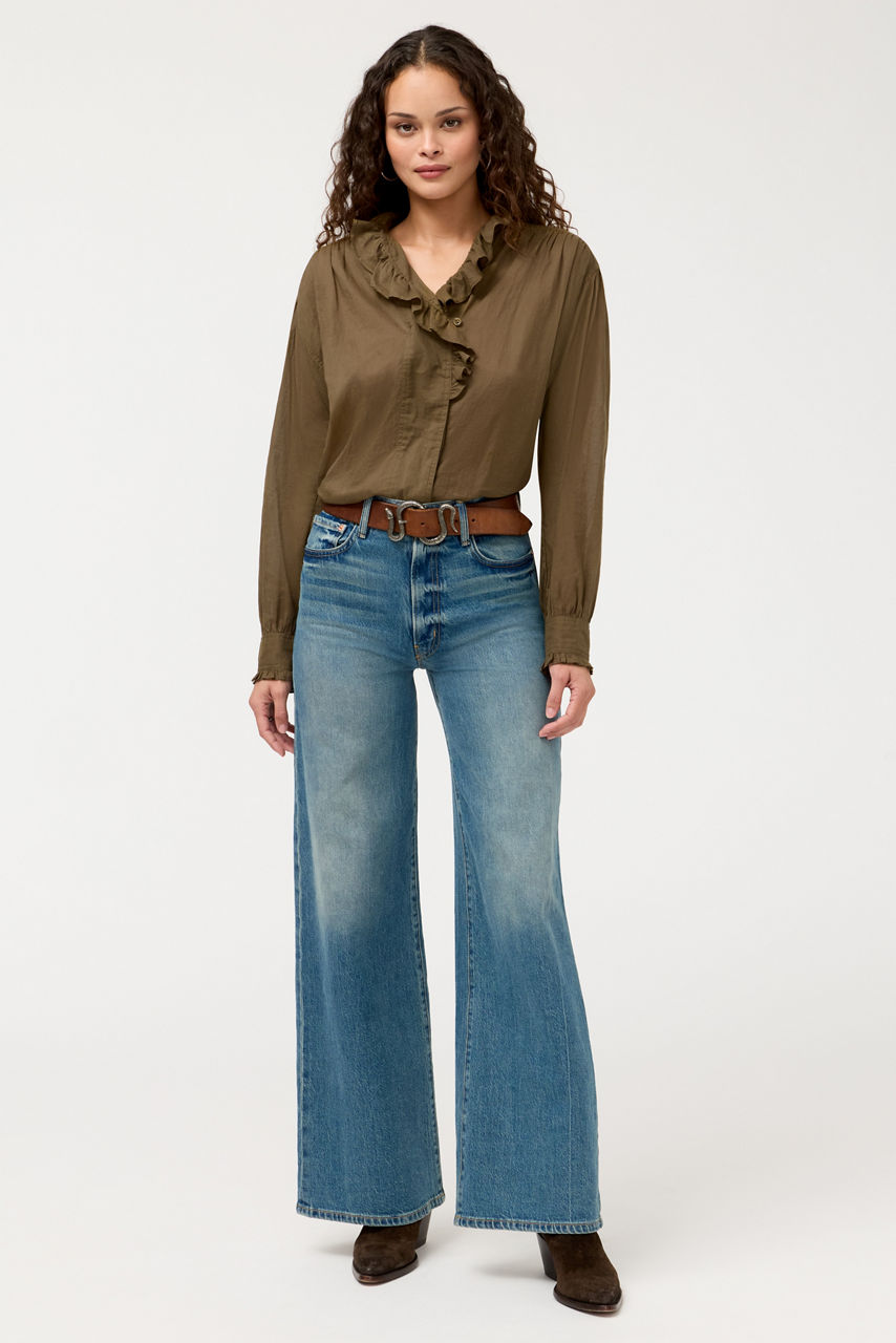 YALENNA RUFFLE BLOUSE, , large image 3