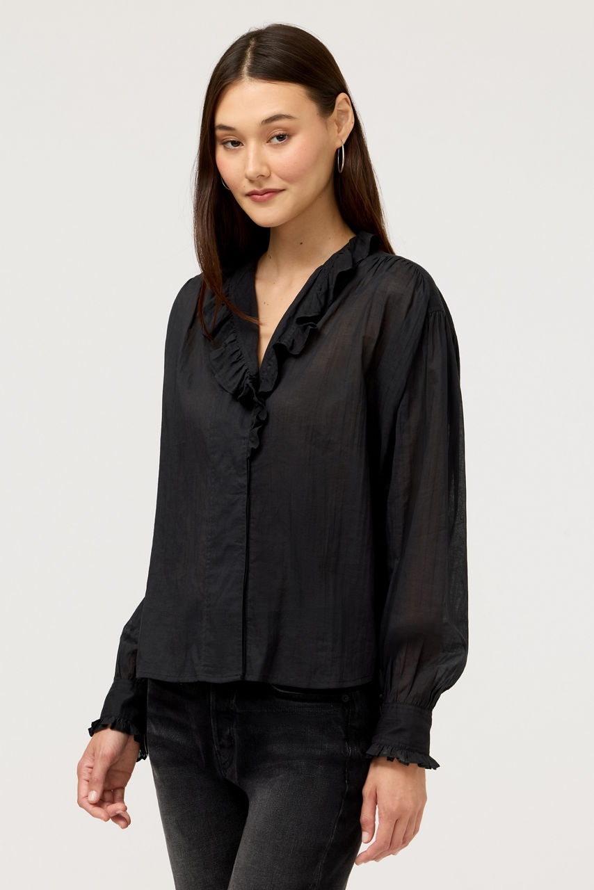 YALENNA RUFFLE BLOUSE, , large image 2