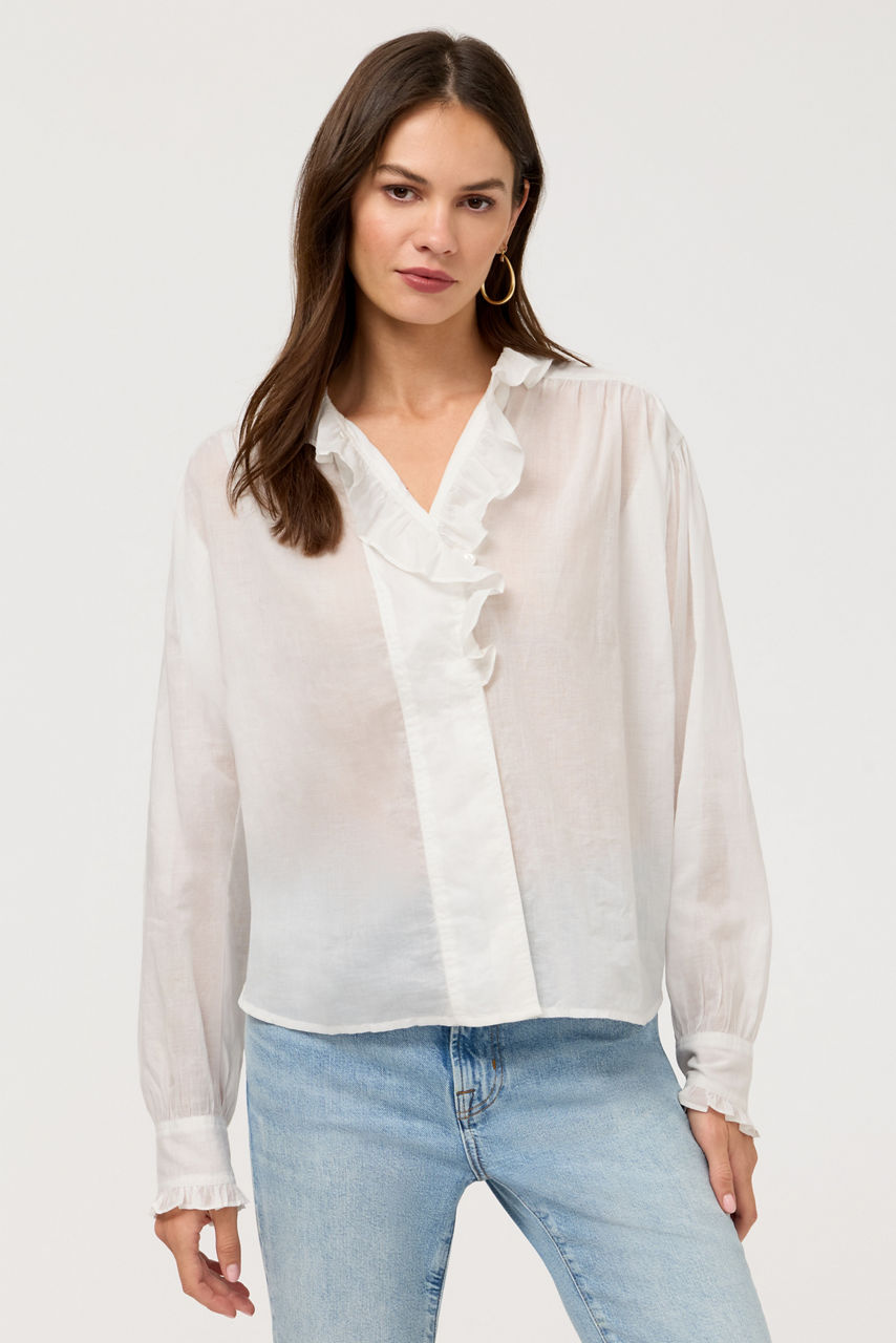 YALENNA RUFFLE BLOUSE, , large image 3