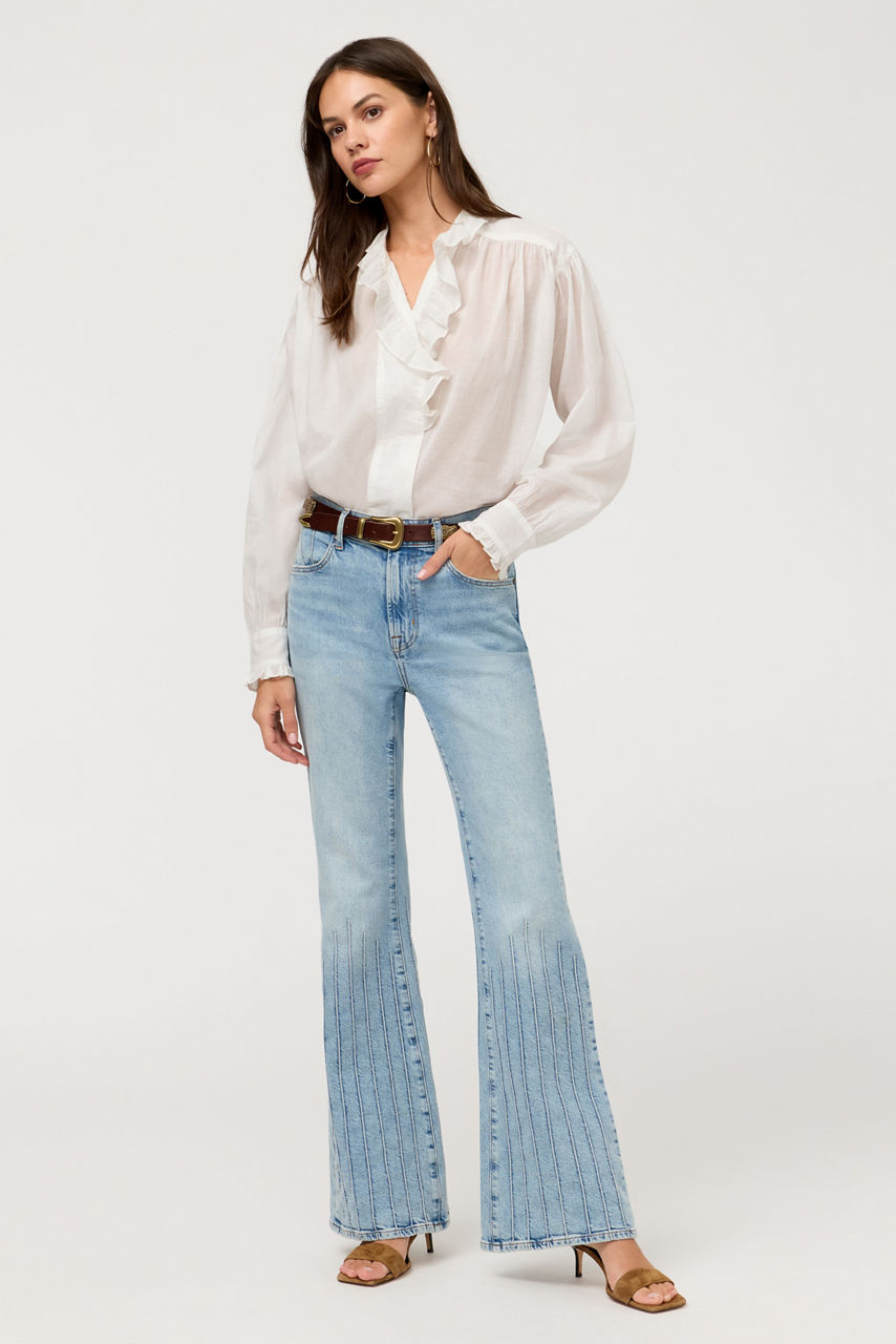 YALENNA RUFFLE BLOUSE, , large image 4