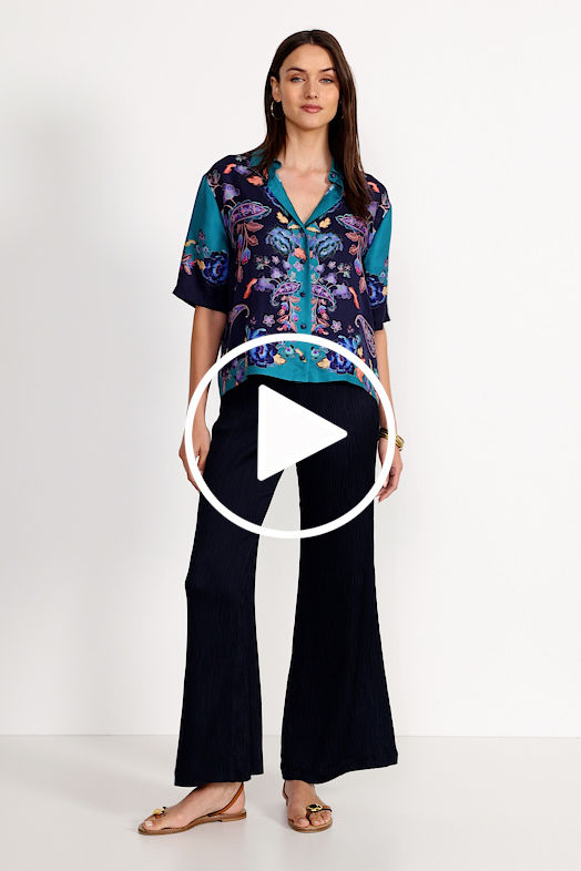 CLAUDINE BUTTON DOWN SHIRT, , large video