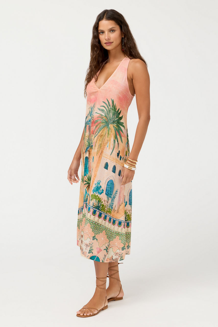 MAYCI HALTER MIDI DRESS, , large image 2