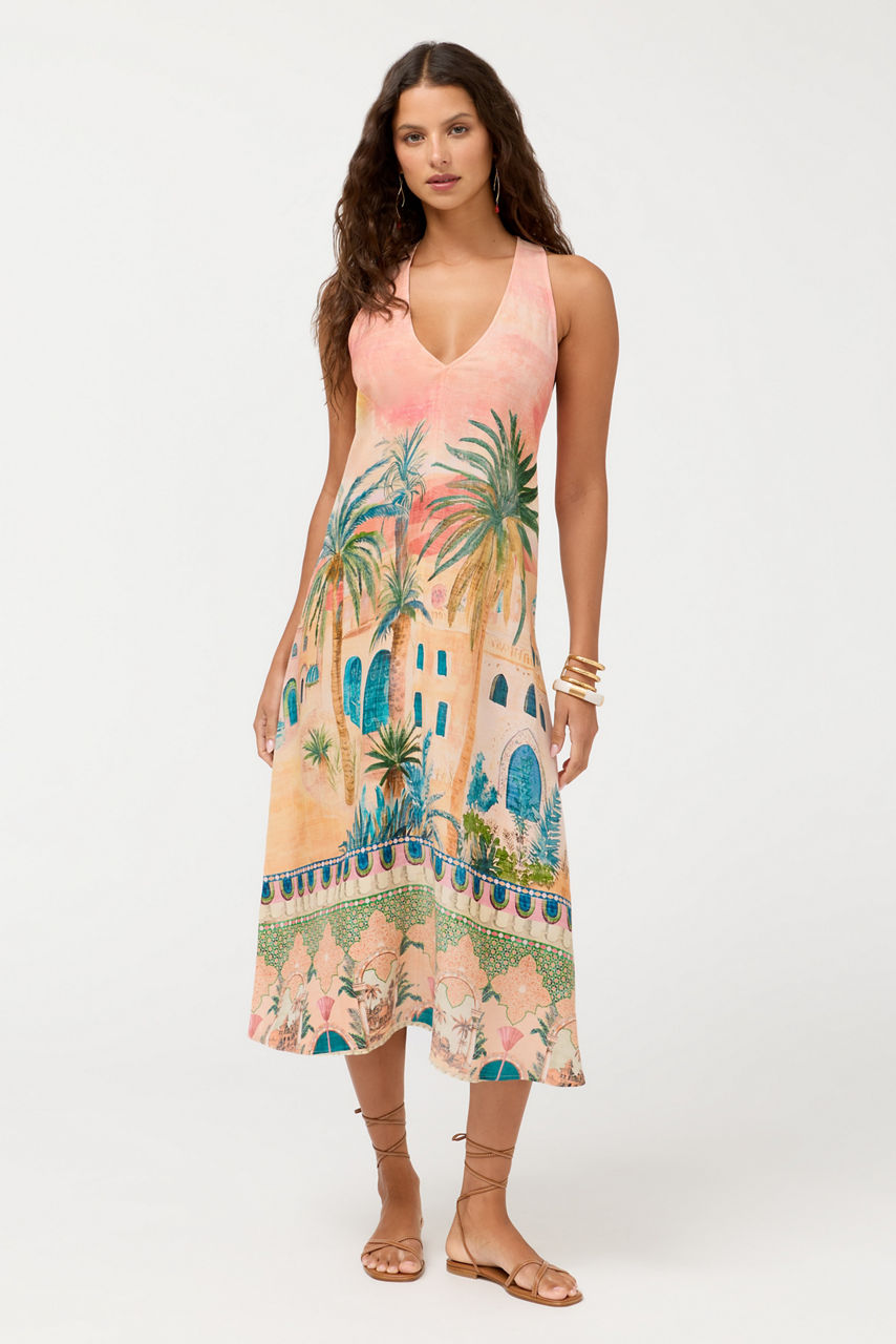 MAYCI HALTER MIDI DRESS, , large image 3