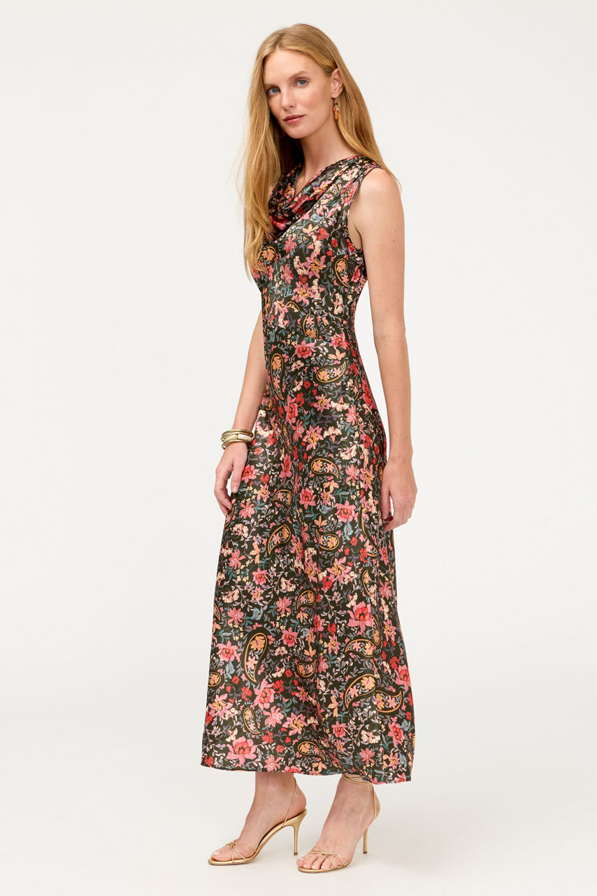 LORENTH BIAS TEA LENGTH DRESS, , large image 2