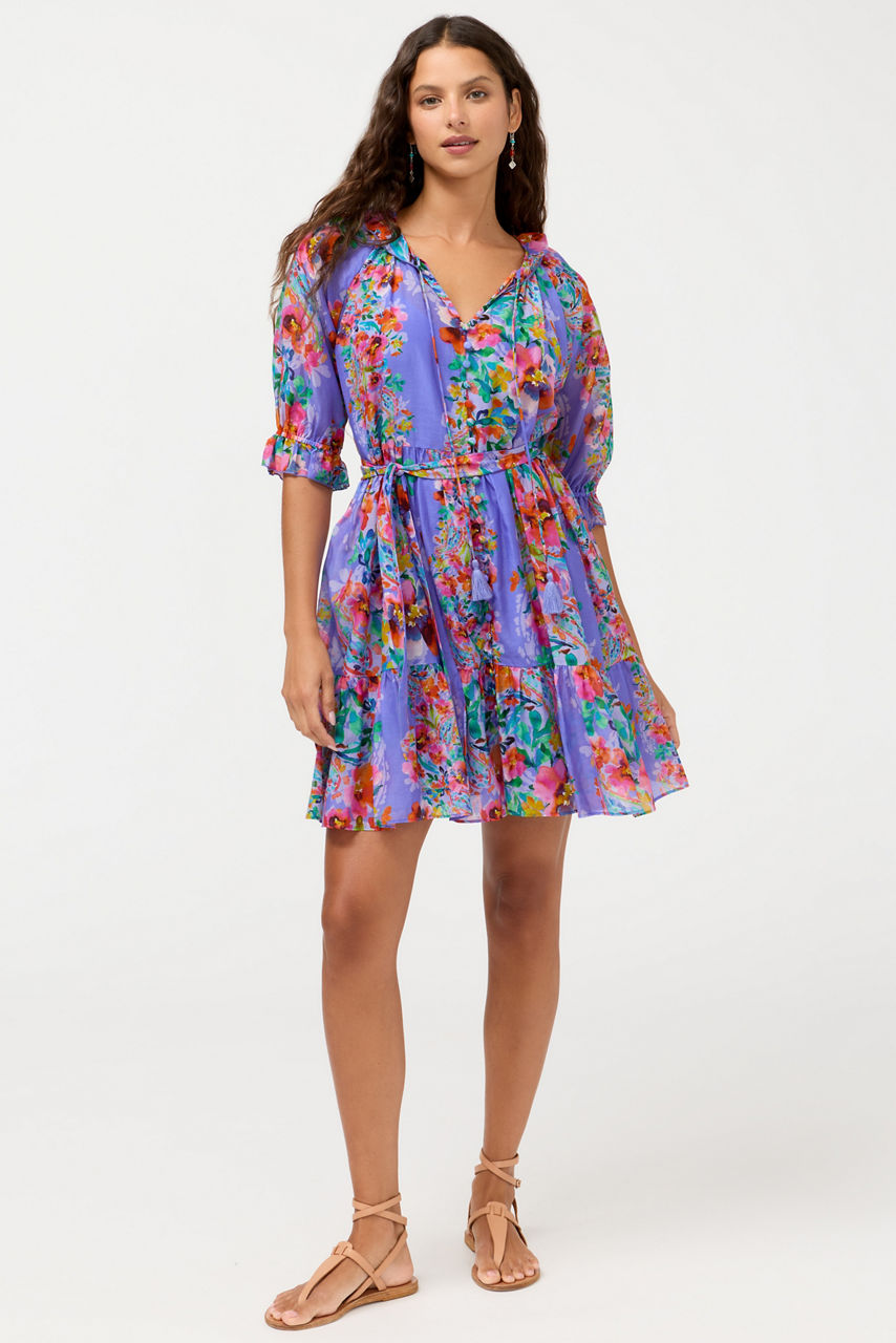 SUZY TIERED MINI DRESS, , large image 1
